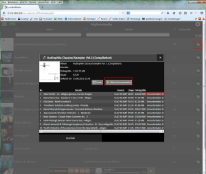 Cocktailaudio X30 Ansicht Webinterface Highresaudio Album